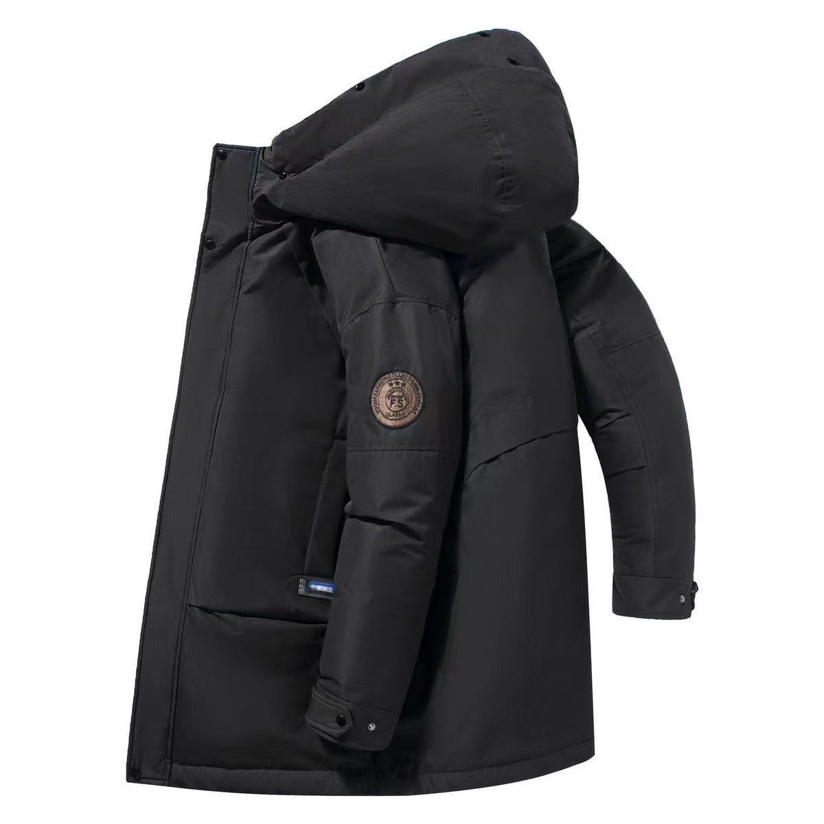Winter Daunenjacke Herren Mittellang Verdickte Warme Freizeit Arbeitskleidung Herrenmantel