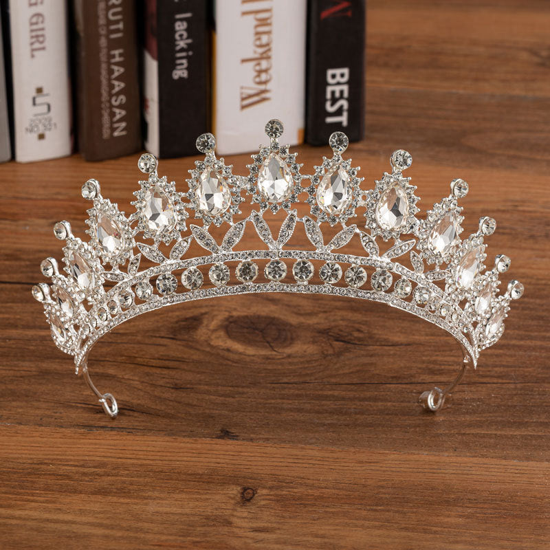 Brautkrone, Hochzeit, Legierung, Diamantkrone, modisch, eleganter Kopfschmuck